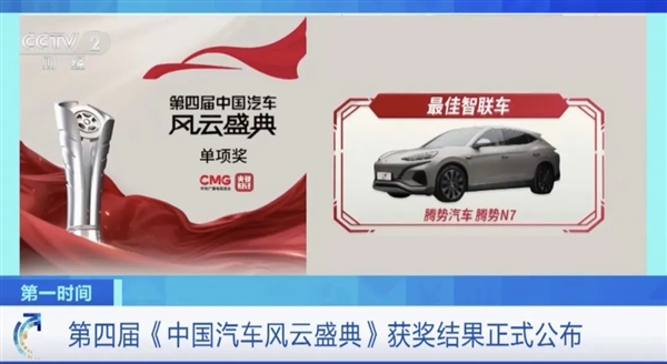 央视认证！腾势N7成“最佳智联车”：智驾实力领先两代 ！
